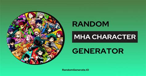 Prompt Take the title of a favorite game, movie, tv show, whatever of yours. . Mha random character generator